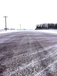 Road against clear sky