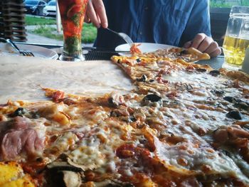 Close-up of man preparing food