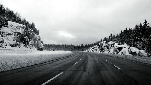 Road passing through country road