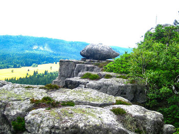 Scenic view of rocky mountains