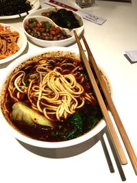 Close-up of served food