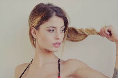Portrait of young woman