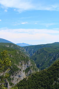 High angle view of landscape against sky
