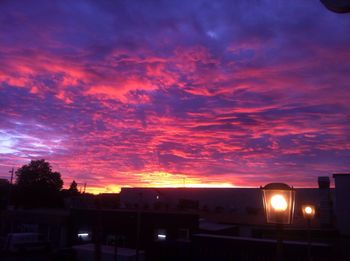 Scenic view of dramatic sky during sunset