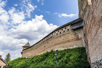 A defence wall of lutsk castle. this castle was built in the 14 century.