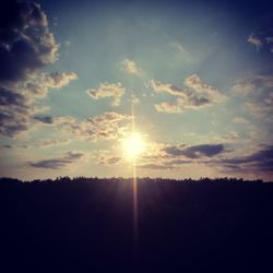 Scenic view of silhouette landscape against sky during sunset