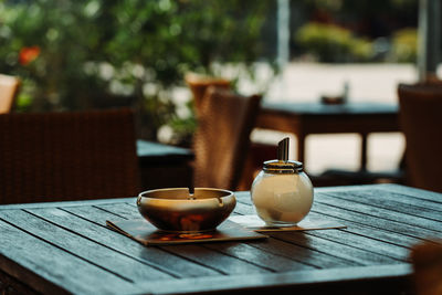 Close-up of drink on table at restaurant