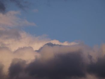 Low angle view of clouds in sky