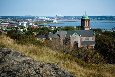 Panoramic view of buildings against sky