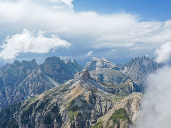 Panoramic view of mountains against sky