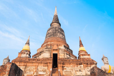 Old thailand temple,temple wat yai chai mongkol at ayutthaya,historic site, thailand