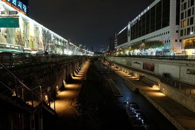 City street at night