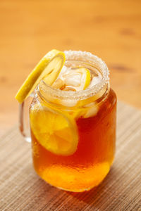 Close-up of drink on table