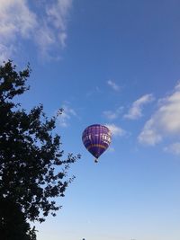 Low angle view of hot air balloon