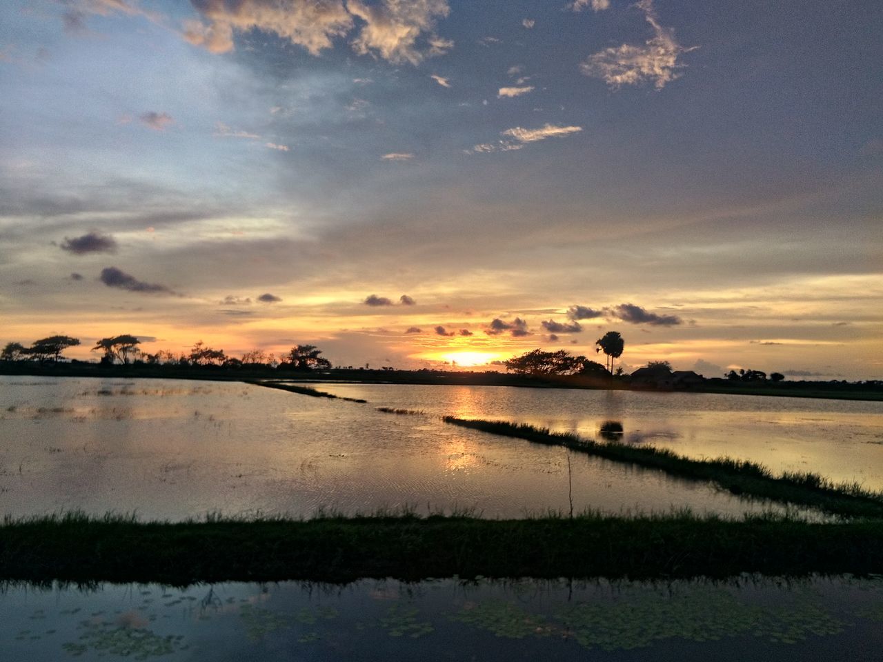 Sunset near Thaton,MonState,Myanmar