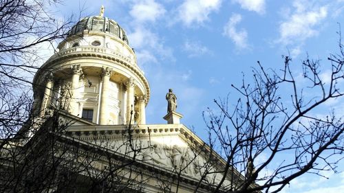 Low angle view of tower against sky