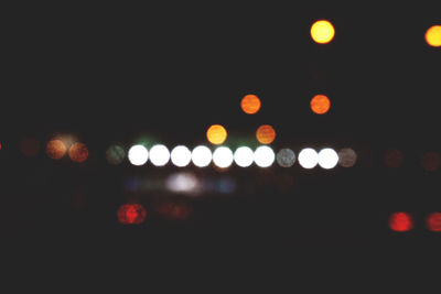 Defocused lights at night