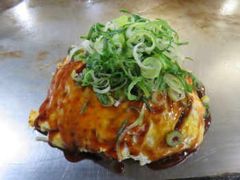 Close-up of meal served in plate