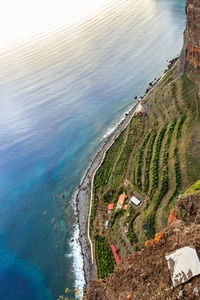 High angle view of sea