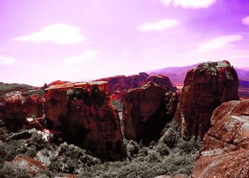 Panoramic view of mountains against sky