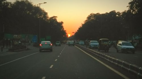Road at sunset