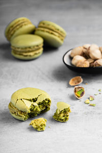 Close-up of dessert on table