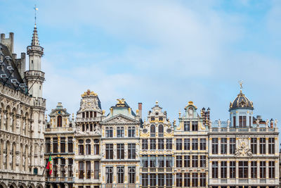 Low angle view of buildings against sky