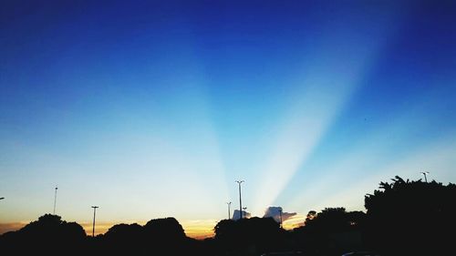 Low angle view of sky at sunset