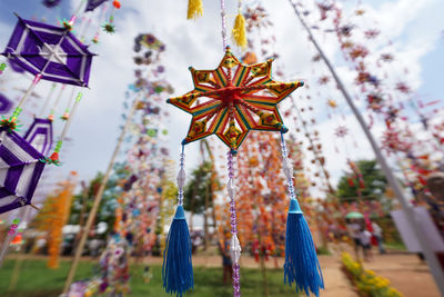 Close-up of christmas decorations