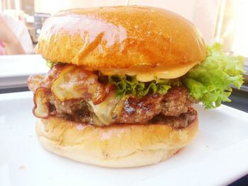 Close-up of served food