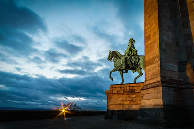 Low angle view of statue