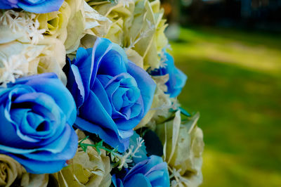 Close-up of blue flower bouquet