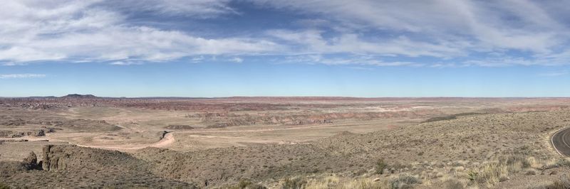 Scenic view of desert against sky