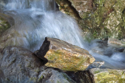 Scenic view of waterfall