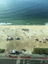 High angle view of beach in city