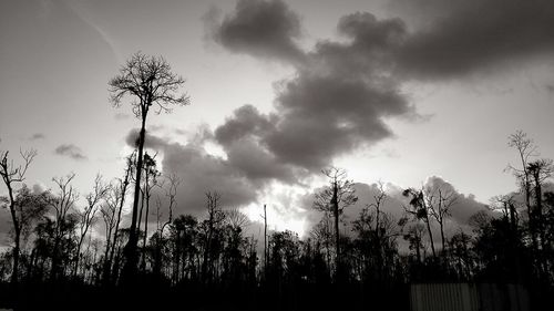 Scenic view of field against cloudy sky