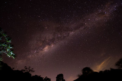 Low angle view of stars in sky at night