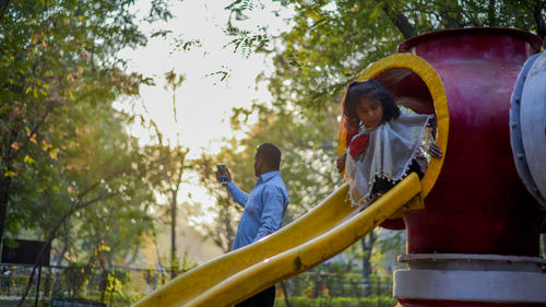 People playing in playground