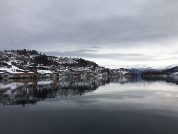 View of snow covered mountain