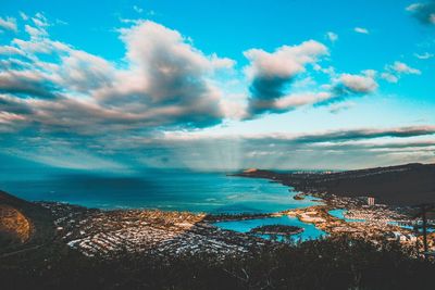 Panoramic view of sea against sky