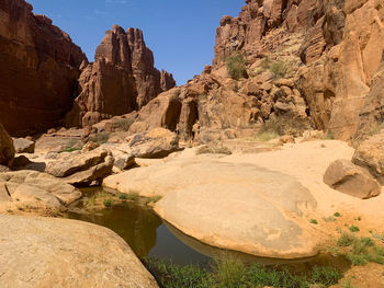 Rock formations against sky