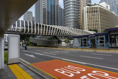 View of modern buildings in city