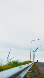 Surface level of road against sky