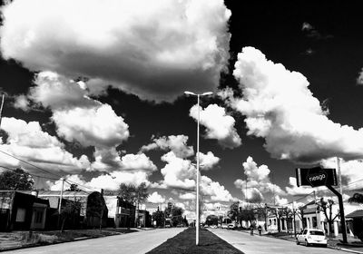 Road in city against sky