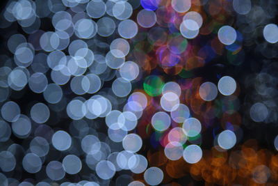 Defocused image of illuminated lights