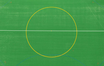 High angle view of green ball on grassland