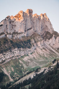 Scenic view of mountains against clear sky