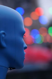 Close-up of statue against blurred background