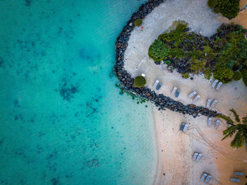 High angle view of swimming pool