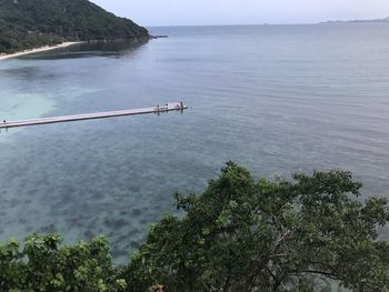 High angle view of sea against sky